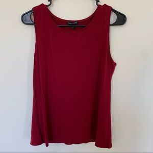 Eileen Fisher red tank top size medium made in the USA